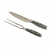 SET DE CUCHILLO CON TENEDOR TIPO TRINCHA HUDSON MANGO MADERA PLATEADO