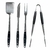 SET PARRILLERO HUDSON ACERO INOXIDABLE 4 PIEZAS