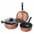 SET DE OLLAS+SARTEN ANTIADHERENTE 4 PIEZAS JOVIFEL PIAMONTE COBRE