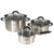 Imagen de BATERIA COCINA CACEROLA ACERO INOX INDUCCIÃ³N 6 PZS HUDSON