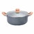 CACEROLA HUDSON DE ALUMINIO C/ANTIADHERENTE GRANITO 24 CM COLOR GRIS - comprar online