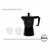 Imagen de CAFETERA ITALIANA CON 2 VASOS HUDSON TOTAL BLACK INDUCCIÃ“N NEGRO