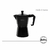 CAFETERA ITALIANA HUDSON ALUMINIO 6 POCILLOS NEGRA NEGRO - comprar online