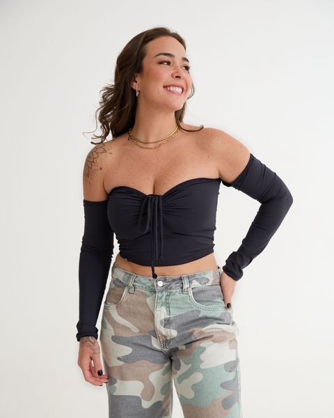 CROPPED JADE - preto
