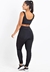 Calça Legging Com Tela e Cropped Preto Conjunto | REF: LX184 - Alliv Artigos