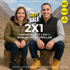 2X1: BORCEGOS CATERPILLAR + CAMPERA VEST 2 EN 1 - comprar online