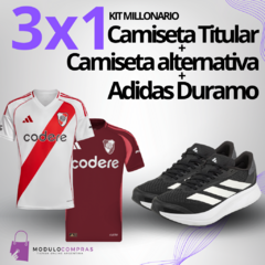 3X1 CAMISETAS DE RIVER + ZAPATILLAS ADIDAS DURAMO - comprar online