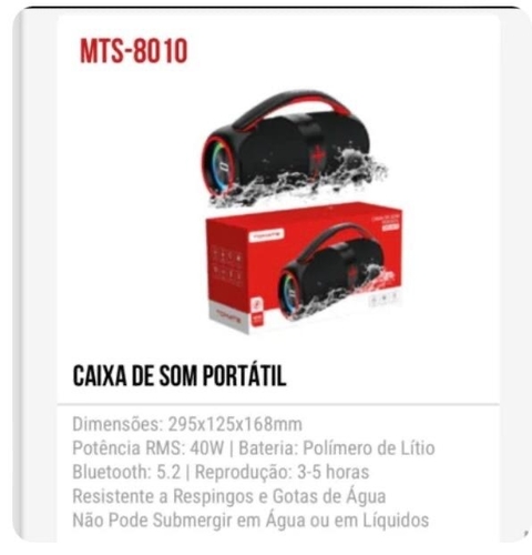 Caixa de som portátil