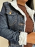 Jaqueta Mamacita Jeans Feminina Amaciada Com Pelo Branco - REALEZA MODAS E VESTUÁRIO LTDA
