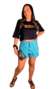 SHORT JEANS LANÇA PERFUME COMFORT HIGH