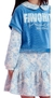 Vestido Branco Floral Manga Longa E Gola Boneca-petit Cherie - comprar online