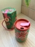 Copo Farm Rio GlubTérmico Fruta De Verão Verde c Flores Rosa - REALEZA MODAS E VESTUÁRIO LTDA