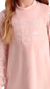 Vestido Rosa De Veludo E Manga Longa Com Tule - Petit Cherie na internet