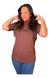 Blusa T-shirt Feminina Algodão Gola Alta Manga Curta Básica