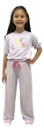 Conjunto Mon Sucré Lilás Soft Candy Calça Pantalona - comprar online