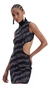 Imagem do Vestido Curto Preto Brilho Lança Perfume Easy Tubinho Strass