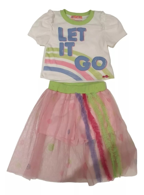 Conjunto Menina Mon Sucré Short Saia E Cropped - Original