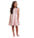 VESTIDO DE FESTA PETIT CHERIE DECOTE QUADRADO FLORES ROSA