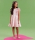 VESTIDO DE FESTA PETIT CHERIE DECOTE QUADRADO FLORES ROSA - comprar online