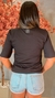 T-SHIRT LANÇA PERFUME BABY LOOK PRETO REF.004333 na internet