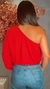 Cropped Ombro Só Manga Longa Com Detalhe - Cacay - REALEZA MODAS E VESTUÁRIO LTDA