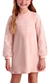 Vestido Rosa De Veludo E Manga Longa Com Tule - Petit Cherie - comprar online