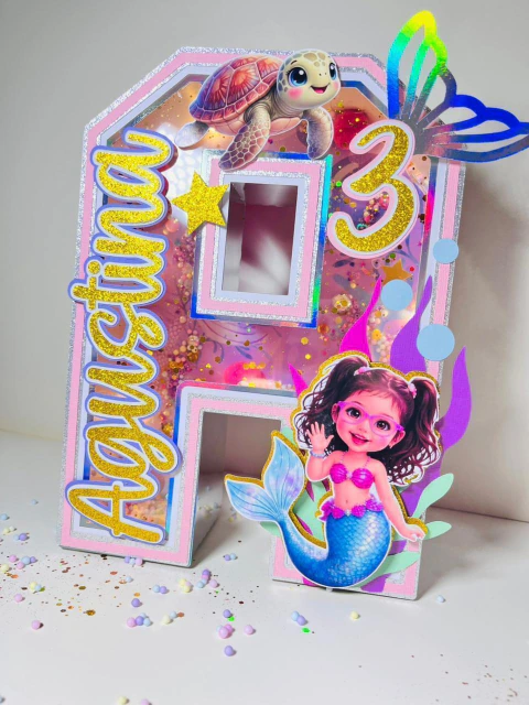 Letra 3d con luz