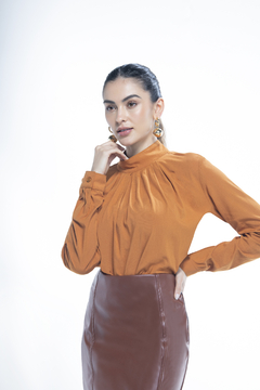 Blusa Manga Longa Guar/Caramelo