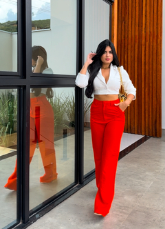 Imagem do Calça Linho Sommer Laranja Febo