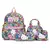 Mochila Kuromi 4 peças, estojo de lápis, bolsa de ombro, conjunto de carteira,