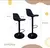 Set de bancos para barra con base negra - LucVic Store