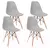 Set de 4 sillas minimalistas estilo eames - LucVic Store