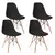 Set de 4 sillas minimalistas estilo eames