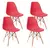 Set de 4 sillas minimalistas estilo eames - tienda en línea