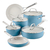 Batería Cocina Kitchenaid Antiadherente Cerámico 10 Piezas Color Azul