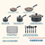 Batería De Cocina Farberware 22293 15 Piezas Antiad Aluminio - comprar online