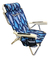 Reposera Silla Tortuga Beach Mochila Playera Aluminio Con Almohadilla Y Conservadora Ballenas Azul