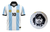 Combo Diego Maradona Pelota Y Camiseta Dm10 Oferton Color Celeste