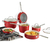 Batería Cocina Kitchenaid 84845 Antiadherente 10 Piezas Rojo en internet