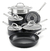 Batería Cocina Kitchenaid 80120 11 Piezas Antiadh Negro Mate