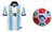 Combo Maradona Oficial Camiseta Y Pelota Diego Dm10 Cuota en internet