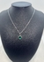 Collar con dije cubic verde AB - LTLC