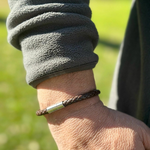 Pulsera trenzada Brown - comprar online