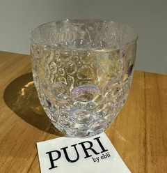 Porta Vela de Cristal "Burbujas" Premium