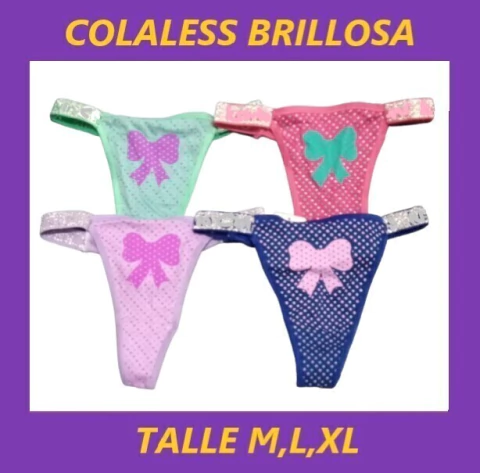 colaless tira brillosa de algodon m,l,xl