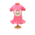 Vestido Pet Moletom Flanelado com Saia e Aplique de Ursinha Milka