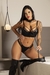 CONJUNTO PRETO SENSUAL DE CIRRE SEM BOJO COM ARO