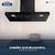 Campana extractora tipo T de pared 80 cm TOUCH Negro Matte 3 velocidades sensor digital y touch Niza 80 FLINE - FLINE