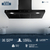 Imagen de Campana extractora tipo T de pared 80 cm TOUCH Negro Matte 3 velocidades sensor digital y touch Niza 80 FLINE