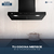 Campana extractora tipo T de pared 60 cm TOUCH Negro Matte 3 velocidades sensor digital y touch Niza 60 FLINE - FLINE